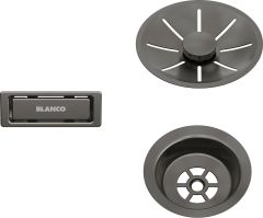 Blanco Accessory InFino outlet/overflow Satin Dark Steel single bowl