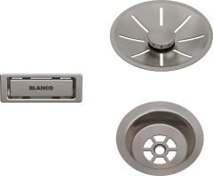Blanco Accessory InFino outlet/overflow Satin Platinum single bowl