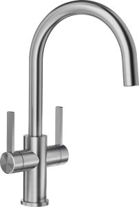 Blanco Tap - Candor Twin Brushed St/Steel (Low Pressure)