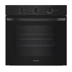 Indesit Oven Single Black (Timer, Steam & Clean)
