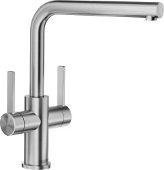 Blanco Lanora Twin Brushed Stainless Steel (Low Pressure)