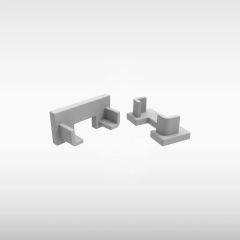 Sensio Profile Fino 2 x Additional End Caps - Aluminium