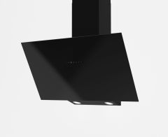 Miro Hood SIGMA - 600mm Black Glass Angled Wall