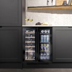 Caple Wine Cabinet 595mm Sense 2 Zone Black